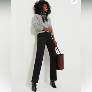 MOTHER Black Straight-Leg Cargo Jeans